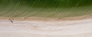 Deniz kıyısında hava manzarası