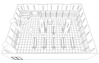 modern iç görselleştirme, 3 boyutlu illüstrasyon