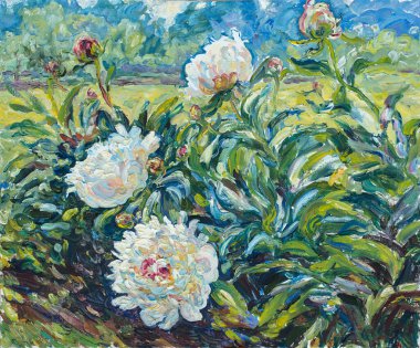 Yağlı boya, renkli arkaplan