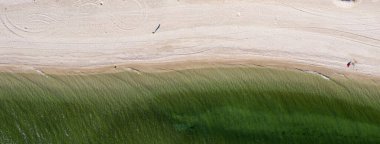 Deniz kıyısında hava manzarası