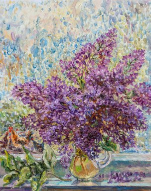 Yağlı boya, renkli arkaplan