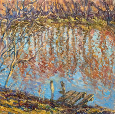 Yağlı boya, renkli arkaplan