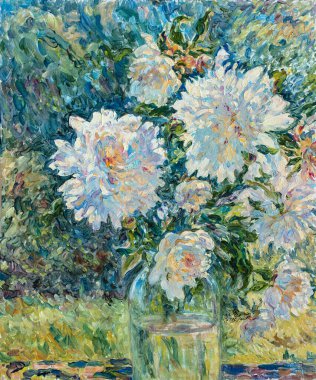 Yağlı boya, renkli arkaplan