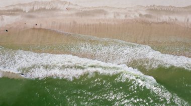 Deniz kıyısında hava manzarası