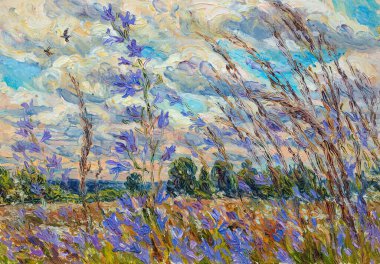 Yağlı boya, renkli arkaplan