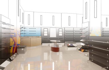 iç görselleştirme, 3 boyutlu illüstrasyon