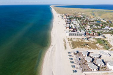 Deniz kıyısında hava manzarası