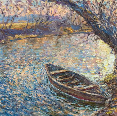 Yağlı boya, renkli arkaplan