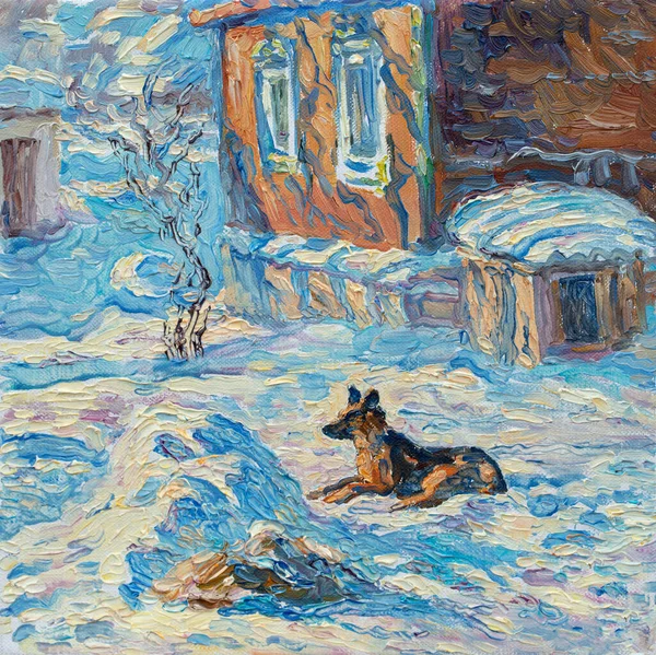 Yağlı boya, renkli arkaplan