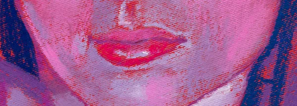 女性の顔の油絵 — ストック写真