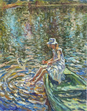 Küçük kızın güzel tablosu 