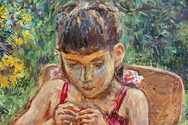 Hermosa Pintura Niña —  Fotos de Stock