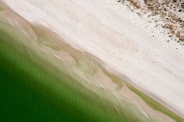 Deniz kıyısında hava manzarası