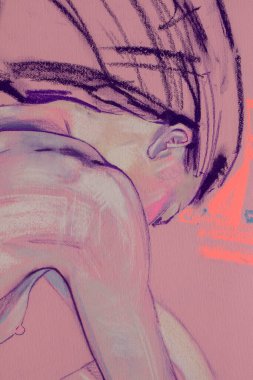 Çıplak genç kadın resmi. 