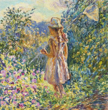 Küçük kızın güzel tablosu 