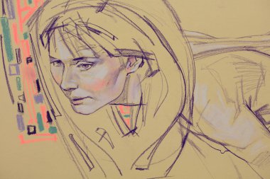 Çıplak genç kadın resmi. 