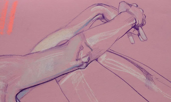 女性の体の部分絵画 — ストック写真