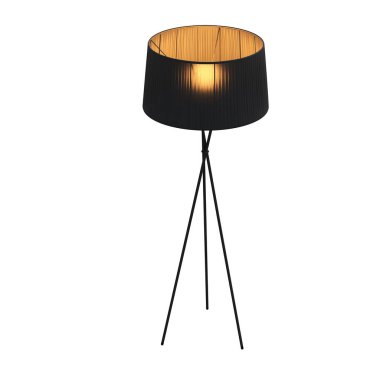 Beyaz arkaplanda izole edilmiş bir zemin lambasının 3D çizimi