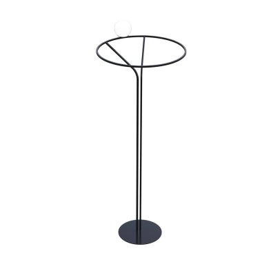 Beyaz arkaplanda izole edilmiş bir zemin lambasının 3D çizimi