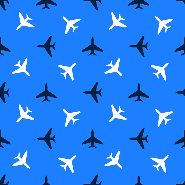 Seamless airplane pattern — Stock Vector