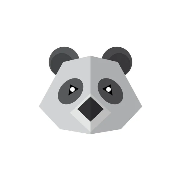 Icono de estilo plano panda aislado sobre un fondo blanco — Vector de stock