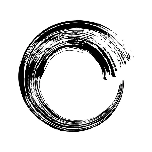 Vector hand drawn circle. Black doodles scribble ring — Stock Vector