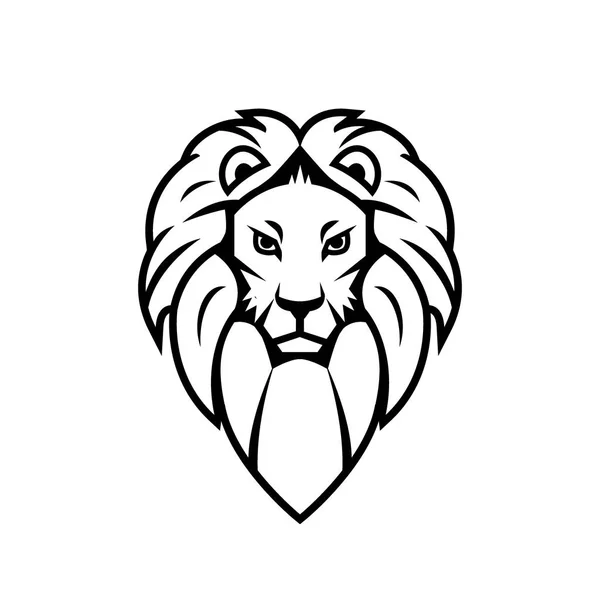 Lion head icon isolated on a white background — Stock Vector