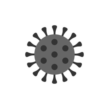 Coronavirus ikonu. Beyaz arkaplanda virüs işareti izole edildi