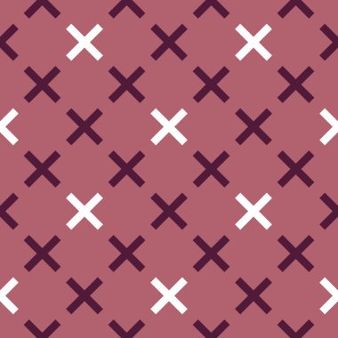 Kusursuz soyut geometrik desen ve haçlar. Modern stil dokusu