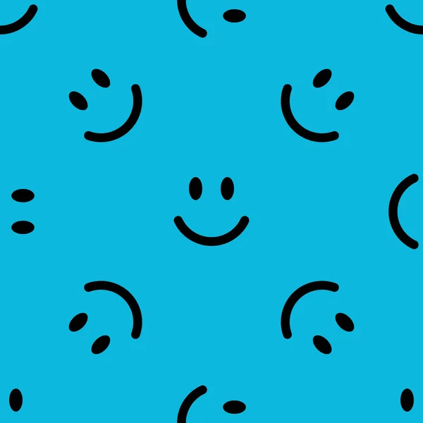 Modèle d'icône de ligne de sourire. Fond abstrait vectoriel — Image vectorielle