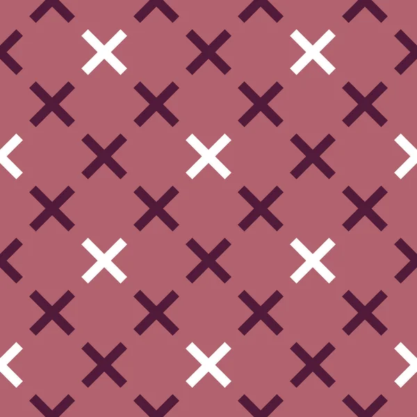 Naadloos abstract geometrisch patroon met kruisen. Moderne stijlvolle textuur — Stockvector