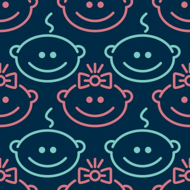 Kusursuz bir bebek deseni. Kız ve erkek aynı hizada.