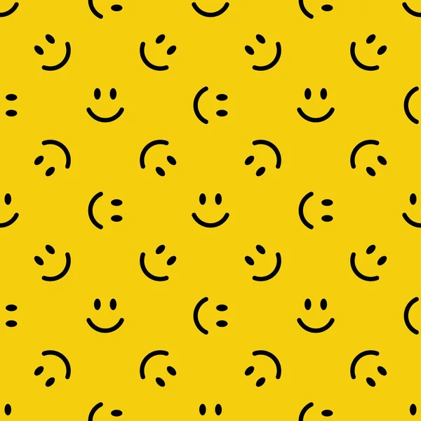 Patrón de icono de línea de sonrisa. Vector fondo abstracto — Archivo Imágenes Vectoriales