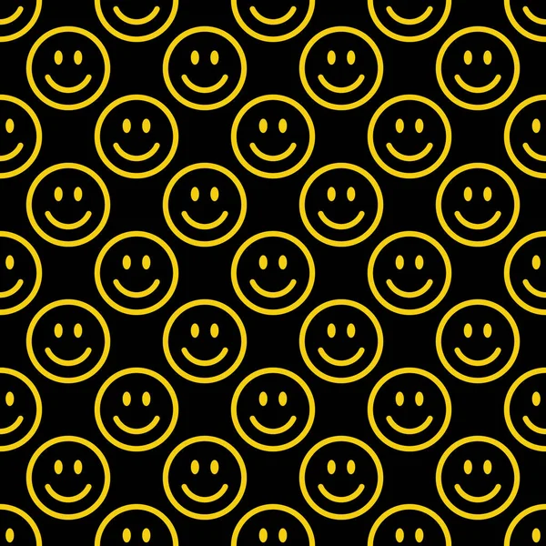 Візерунок піктограми посмішки. Щасливі обличчя на білому тлі. Векторний абстрактний фон Стоковий вектор