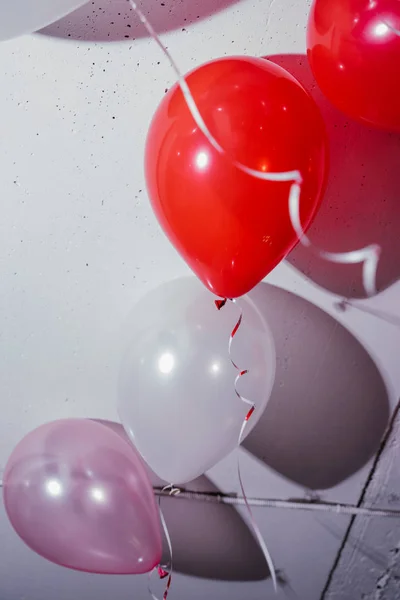 Pila Hermosos Globos Colores Concepto Cumpleaños — Foto de Stock