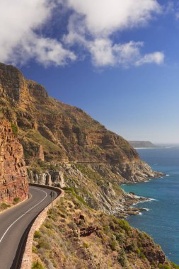 Chapman'ın en yüksek sürücü bir aydınlık ve güneşli öğleden sonra Güney Afrika'da Cape Town yakınındaki Cape Yarımadası.