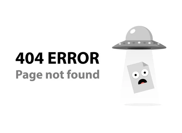 Erro 404 Página Não Encontrada Emoticon Ilustração Vetorial Isolada —  Vetores de Stock