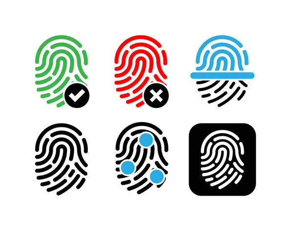 Parmak izi tonu simgeleri kümesi - yalıtılmış vektör çizimi