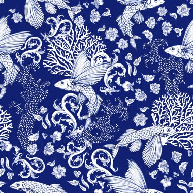 Tek renkli renklerde sanatsal deniz okyanusu arka plan