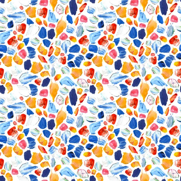 Acrylic paint dotted seamless pattern — ストック写真