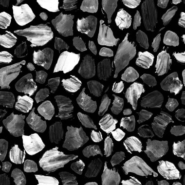 Soyut siyah ve beyaz monokrom fırça darbeleri arka plan baskıları