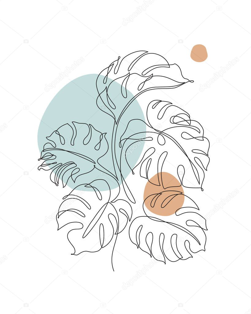 Abstract One Line Art Leaf Monstera Contour Drawing Minimal Art Leaves On Geometric Shapes Backgroud Modern Minimal Black And White Botanical Illustration Elegant Continuous Line Foliage Drawing Larastock Abstract One Line Art Leaf Monstera Contour Drawing Minimal Art Leaves On Geometric Shapes Backgroud Modern Minimal Black And White Botanical Illustration Elegant Continuous Line Foliage Drawing Larastock