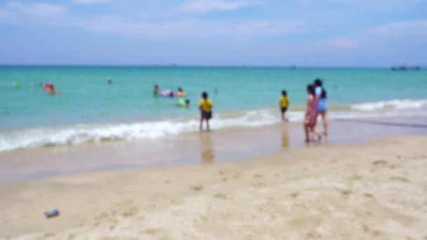 Kinder Die Urlaub Strand Spielen Lizenzgebühren Hochwertige Kostenlose Archivaufnahmen Von — Stockvideo