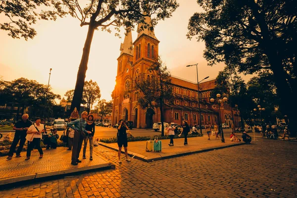 Chi Minh City Vietnam 2018 Notre Dame Kathedraal Vietnamees Nha — Stockfoto