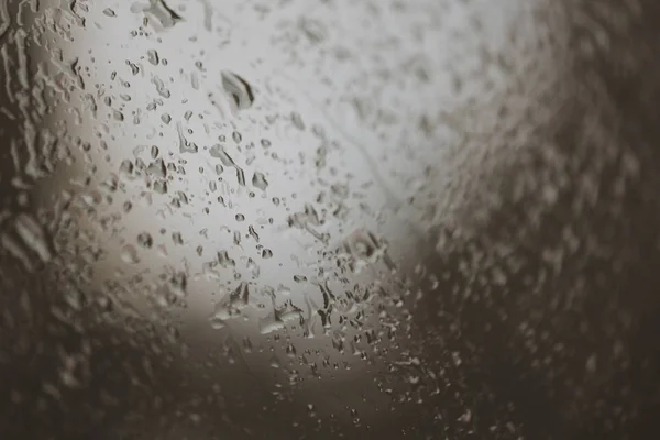 Water Rain Drops Steam Shower Window Glass Background Reflect Light — Stockfoto