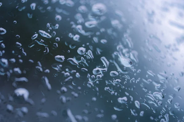 Water Rain Drops Steam Shower Window Glass Background Reflect Light — Stockfoto