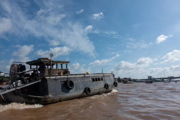 Los Turistas Gente Compran Venden Barco Barco Barco Mercado Flotante — Foto de Stock