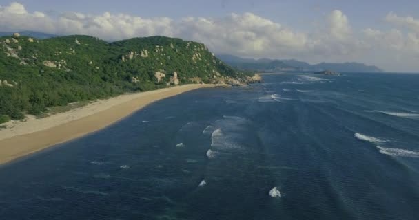 Havadan Görünümü Güzel Tropikal Çöl Ada Beach Dron Üzerinden Peyzaj — Stok video