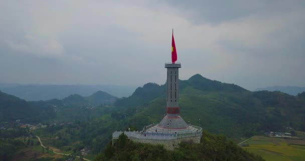 Torre Bandeira Lung Imagens Imagens Alta Qualidade Mastro Bandeira Lung — Vídeo de Stock