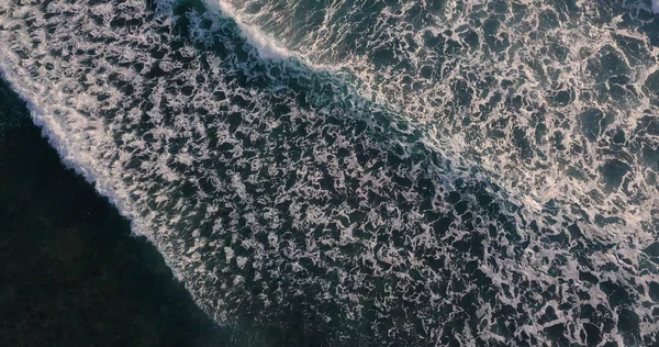 Vista Aérea Bela Ondas Mar Drone Imagem Estoque Cor Azul — Fotografia de Stock